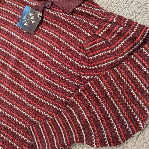 Ava + Viv collared striped sweater - Picture 4 of 5